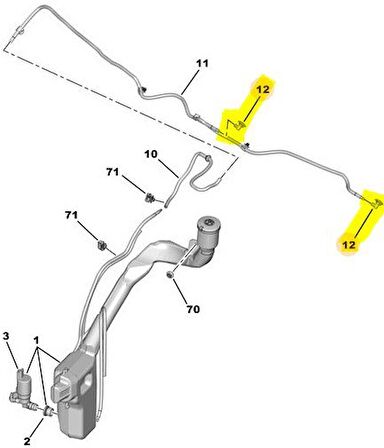 Citroen C4 Silecek Fıskiye Memesi Ön [Orjinal] (9803805080)